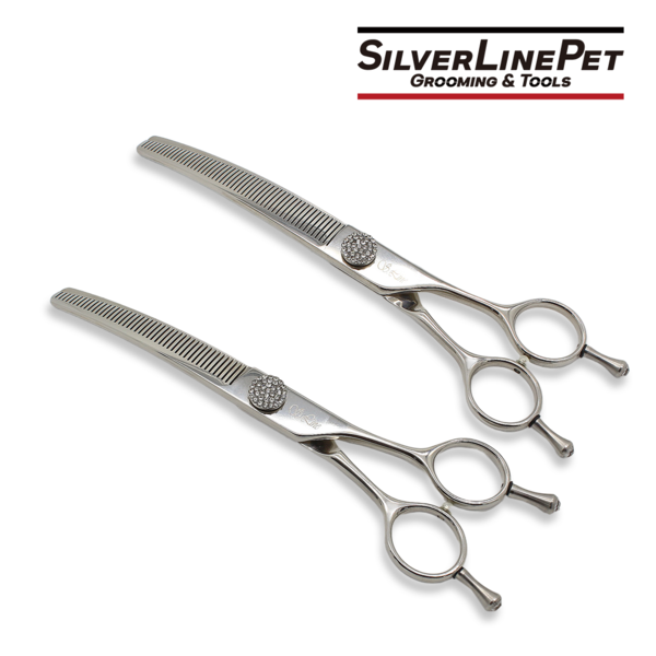 SilverLine Jeju Eraser Curved Thinning Scissors – 6.5” / 7”